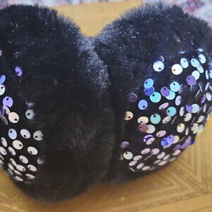 Fuzzy  sequins on the outer ear Earmuffs